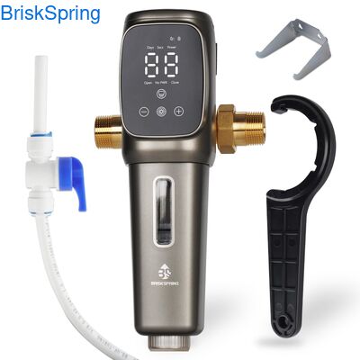 فیلتر رسوب‌گیر چرخشی 40 میکرونی با شستشوی کاملاً خودکار و توری استیل ضد زنگ SUS 316 برای تصفیه آب کل خانه