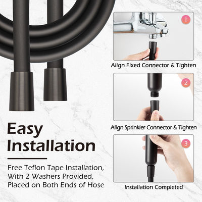 شیلنگ دوش انعطاف پذیر ضد پیچش فوق العاده نرم