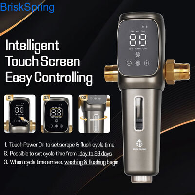 فیلتر پیششوی اتوماتیک فلتر رسوب هوشمند، فیلتر پیششوی جریان بالا برای ورود آب به ویلا، آپارتمان و خانه