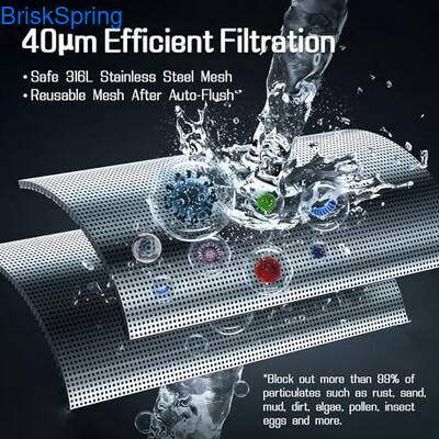 NSF گواهینامه 316L فولاد ضد زنگ میش آب پیش فیلتر با 6T / H نرخ جریان و کنترل هوشمند لمس