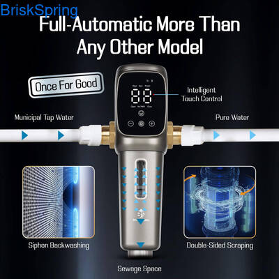 NSF گواهینامه 316L فولاد ضد زنگ میش آب پیش فیلتر با 6T / H نرخ جریان و کنترل هوشمند لمس