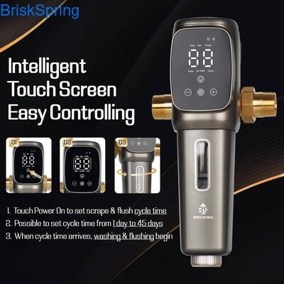 NSF گواهینامه 316L فولاد ضد زنگ میش آب پیش فیلتر با 6T / H نرخ جریان و کنترل هوشمند لمس