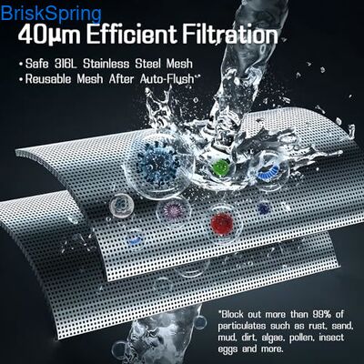 Fully Automatic 40 Micron Whole House Water Filter with SUS 316 Stainless Steel for Clean Tap Water
