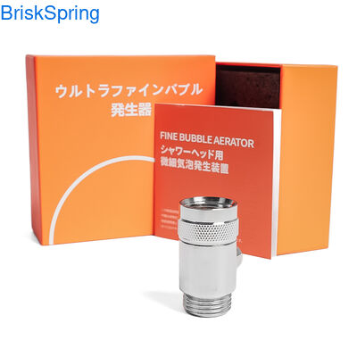 Brass & Stainless Steel Ultra Fine Bubble Generator for Showers with Purified Water and Deep Skin Cleansing