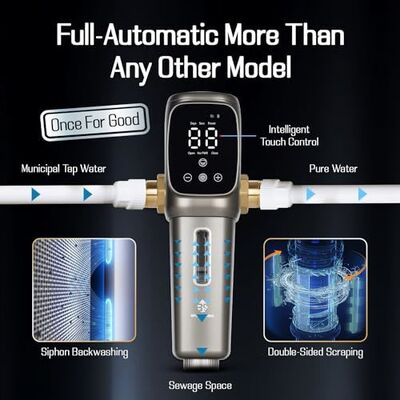 فیلتر رسوب آب کاملا اتوماتیک، سیستم تصفیه آب چاه برای حذف شن، زنگ و ناخالصی