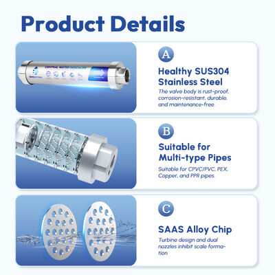Q1 Whole House Salt-Free Water Descaler with Food Grade Housing and 10-Year Service Life Scale Inhibitor