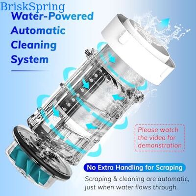 40 Micron Reusable Mesh Water Pre Filter with Water Driven Self Cleaning Scraper for Whole House Spin Down Sediment Filter