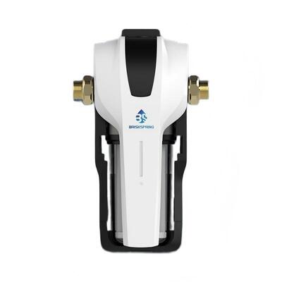 تصفیه کننده آب مرکزی فشرده BRISKSPRING با شاخص عمر فیلتر هوشمند، کارتریج کامپوزیت کربن PP + و 15 L/min جریان